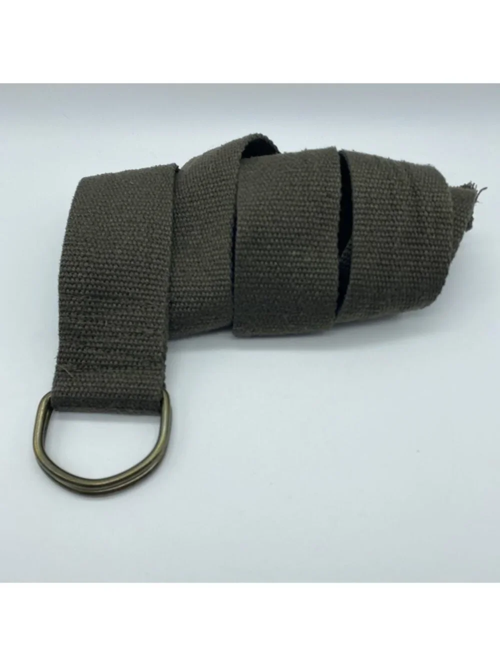 Unbranded Green D-Ring Web Belt Men’s Size L Military Casual Double Ring Style